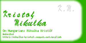 kristof mikulka business card